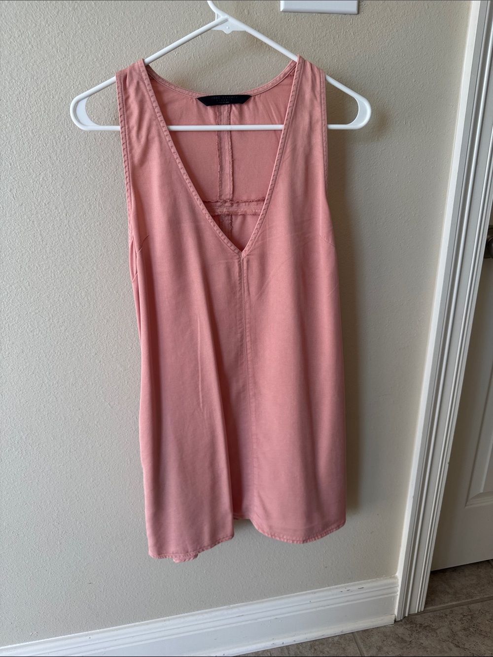 knot sisters Pink Sleeveless V-Neck Mini Dress